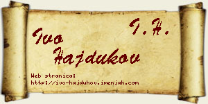 Ivo Hajdukov vizit kartica